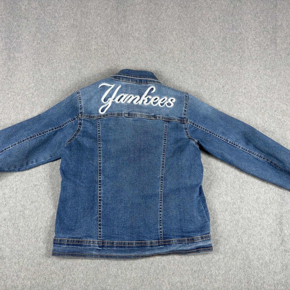 New York Yankees Denim Jacket Kids S 7/8 Cotton Stretch